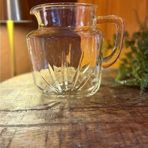 Vintage Federal Glass Starburst Clear Glass Pitcher